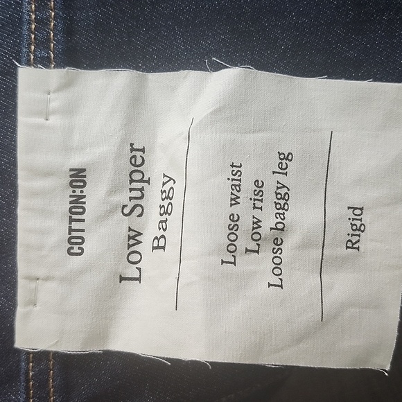 Cotton On Low Super Baggy Jean Star Blue NWT 32" X 30" - Picture 8 of 16